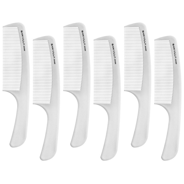Artist Series Handle Comb - Ivory (6-Pack) Sam Villa